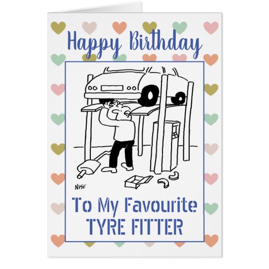 Happy Birthday Tyre Fitter (Voorkant)