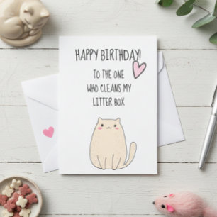 Happy Birthday uit Cat Funny Cute Humor Kaart