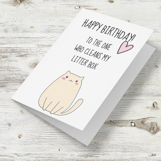 Happy Birthday uit Cat Funny Cute Humor Kaart