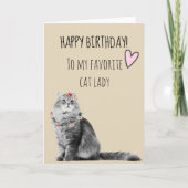 Happy Birthday uit Cat Lady Mam Kaart (Voorkant)