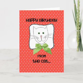 Happy Birthday uit de kat Kaart
