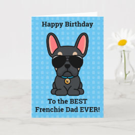Happy Birthday uit Dog Black Tan French Bulldog Kaart