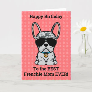 Happy Birthday uit Dog Blue Merle French Bulldog Kaart