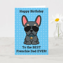 Happy Birthday uit Dog Blue Tan French Bulldog Kaart