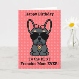 Happy Birthday uit Dog Blue Tan French Bulldog Kaart