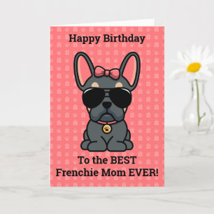 Happy Birthday uit Dog Blue Tan French Bulldog Kaart