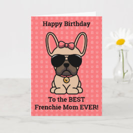 Happy Birthday uit Dog Light Fawn French Bulldog Kaart