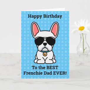 Happy Birthday uit Dog White French Bulldog Kaart