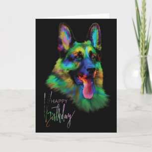 Happy Birthday uit German Shepherd Kaart