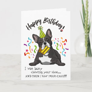 Happy Birthday uit je Franse Bull Dog Buddy Kaart