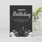 Happy Birthday Uitnodiging (Staand voorkant)