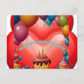 Happy Birthday Uitnodiging (Achterkant)