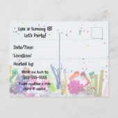 Happy Birthday Uitnodiging Briefkaart (Achterkant)