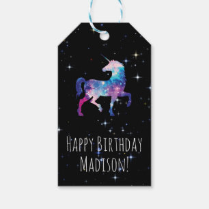 Happy Birthday Unicorn Galaxy Cadeaulabel