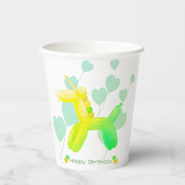 Happy Birthday! Unicorn in pastel gradient colors. Papieren Bekers