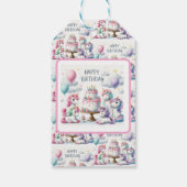Happy Birthday Unicorn Themed Cadeaulabel (Achterkant)