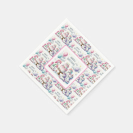 Happy Birthday Unicorn Themed Servet