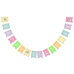 Happy Birthday Unicorn Vlaggetjes