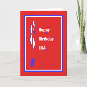 Happy Birthday USA Kaart