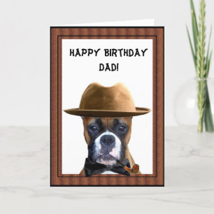 Happy Birthday vader bokser wenskaart Kaart