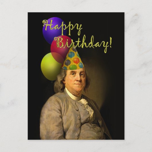 Happy Birthday van Ben Franklin Briefkaart (Voorkant)