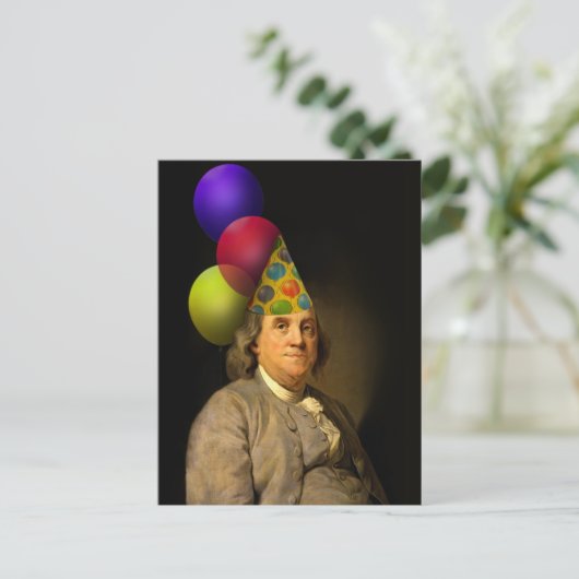 Happy Birthday van Ben Franklin Briefkaart (Staand voorkant)