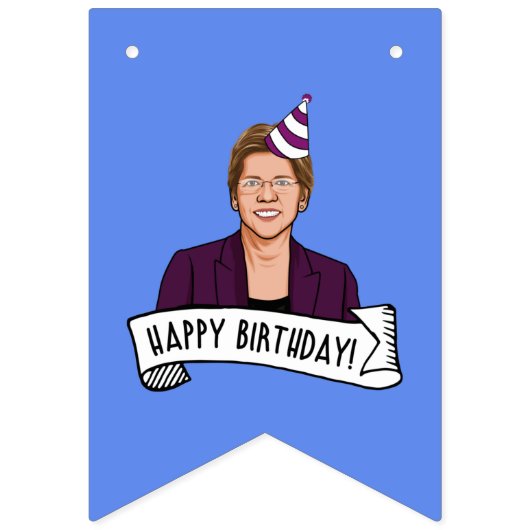Happy Birthday van Elizabeth Warren Vlaggetjes (Tweede vlag)