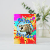 Happy Birthday van het lachende paard Briefkaart (Staand voorkant)