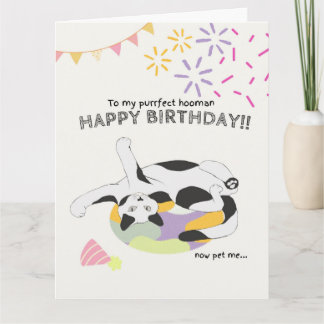Happy Birthday van kat naar Purfect Hooman Kaart
