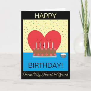Happy Birthday, van mijn hart naar het jouwe: Blan Kaart