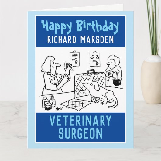 Happy Birthday Veterinary Surgeon Kaart (Voorkant)