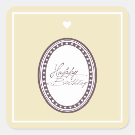 Happy Birthday Vierkante Sticker