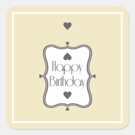 Happy Birthday Vierkante Sticker