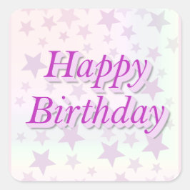 Happy Birthday!! Vierkante Sticker