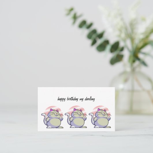 happy birthday visitekaartje (Staand voorkant)