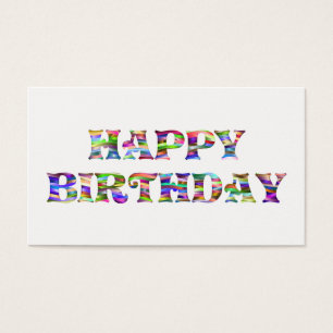 Happy Birthday Visitekaartjes