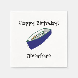 Happy Birthday Vist Boat Paper Napkins Servet