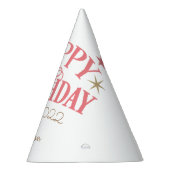 Happy Birthday Voeg Jouw naam en datum toe Feesthoedjes (Rechts)