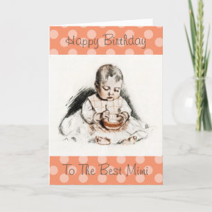  Happy Birthday voor beste Mimi-kaart Kaart
