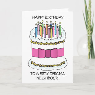 Happy Birthday voor buurman UK Spelling Kaart