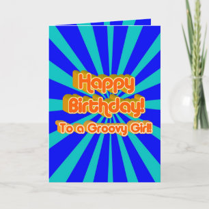 Happy Birthday voor een Groovy Girl Kaart