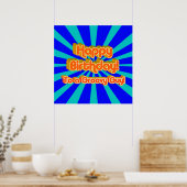 Happy Birthday voor een Groovy Guy Poster (Keuken)