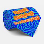 Happy Birthday voor een Groovy Guy Stropdas (Opgerold)