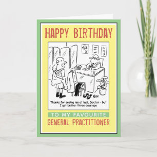Happy Birthday voor een huisarts Kaart