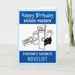 Happy Birthday voor een schrijver Kaart