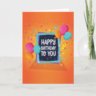 Happy Birthday voor je ballonnen Kaart