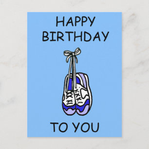 Happy Birthday voor mannelijke loper Blue Trainers Briefkaart
