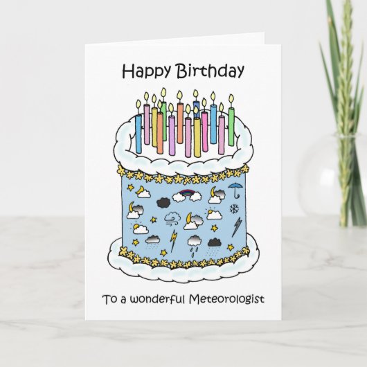 Happy Birthday voor Meteoroloog Kaart (Voorkant)