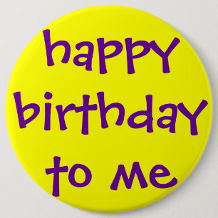 HAPPY BIRTHDAY VOOR MIJ RONDE BUTTON 6,0 CM