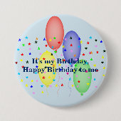Happy Birthday voor mij Ronde Button 7,6 Cm (Voorkant)